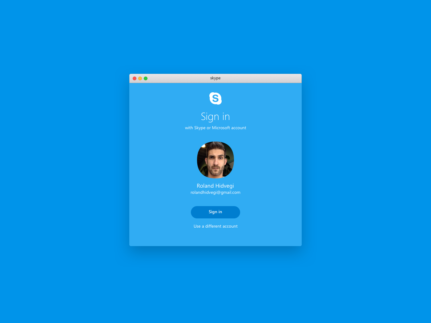 skype登录界面