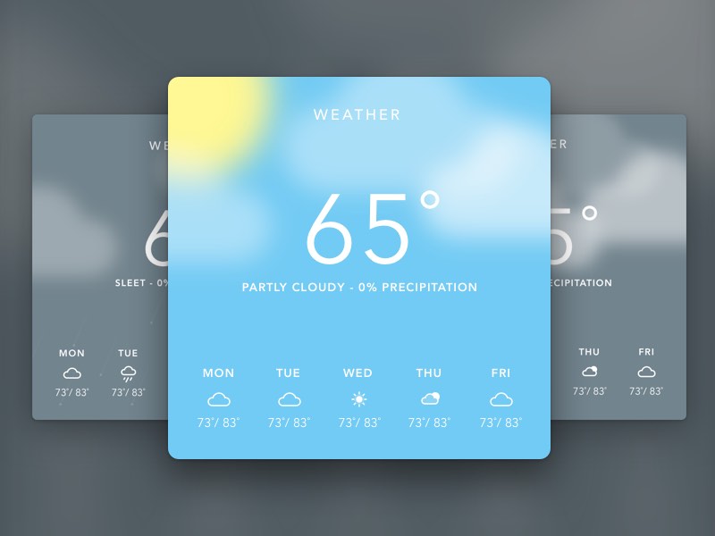 天气预报UI界面设计