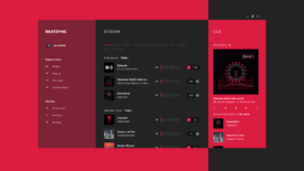 Beatsync音乐流媒体应用程序Tubik主屏幕设计
